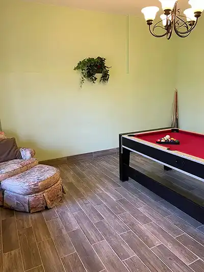 Picture of billiards room in cabin