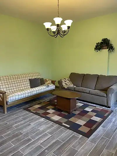 Picture of living area in cabin