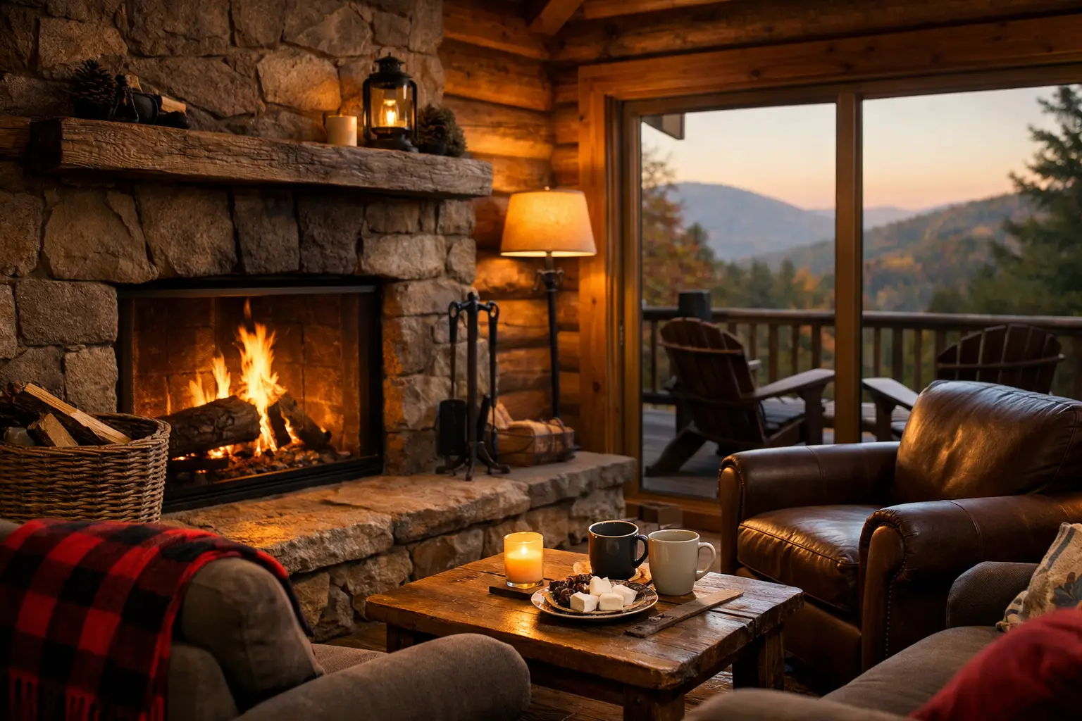 Cozy Fireplace Cabin Rentals in Helen
